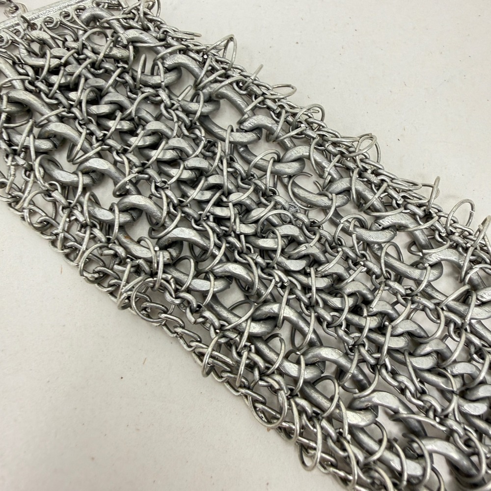 Chunky Chainmail Statement Bracelet Toggle Clasp … - image 5